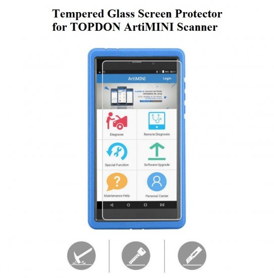 Tempered Glass Screen Protector for TOPDON ArtiMINI Scanner - Click Image to Close